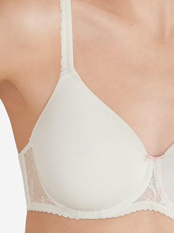 Conturelle T-shirt Bra 'Mille Fleurs' in Beige