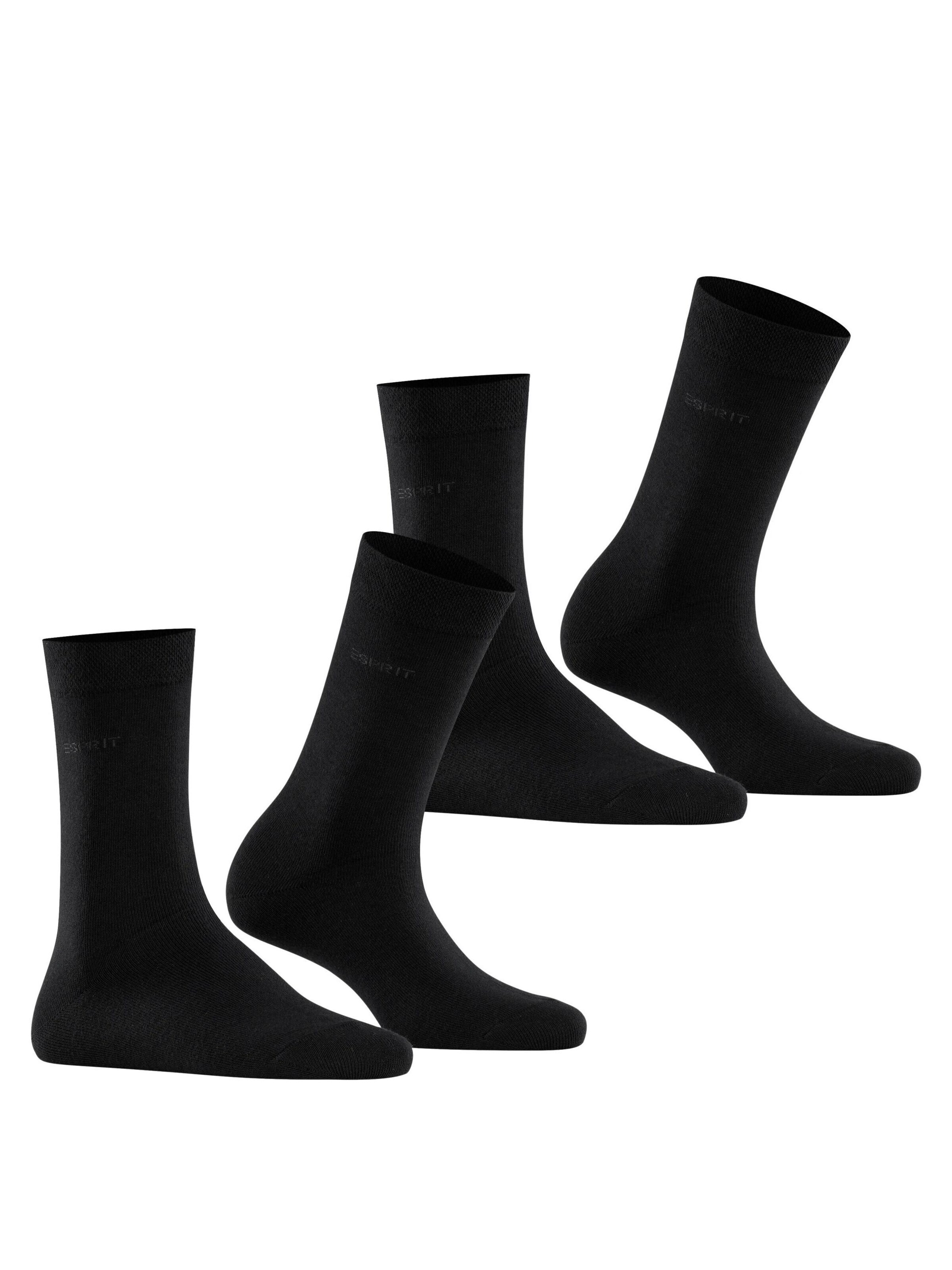 ESPRIT Socks 'Basic Easy 2-Pack' in Black