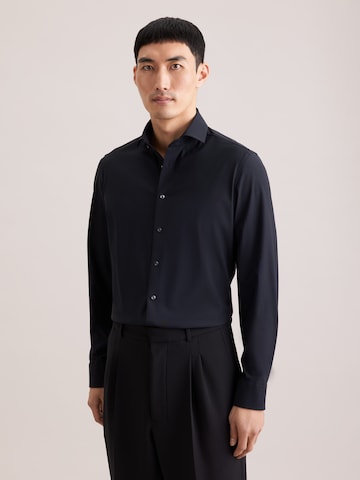 Coupe slim Chemise SEIDENSTICKER en noir : devant