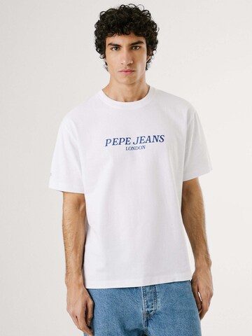 T-Shirt 'Tadeo Tee' Pepe Jeans en blanc : devant