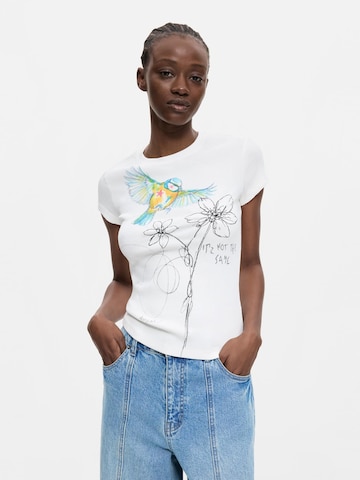 Desigual Tričko – bílá: přední strana
