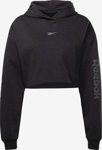 Sweat de sport Reebok en noir : devant