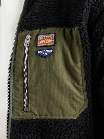 Superdry Fleece jas in Blauw