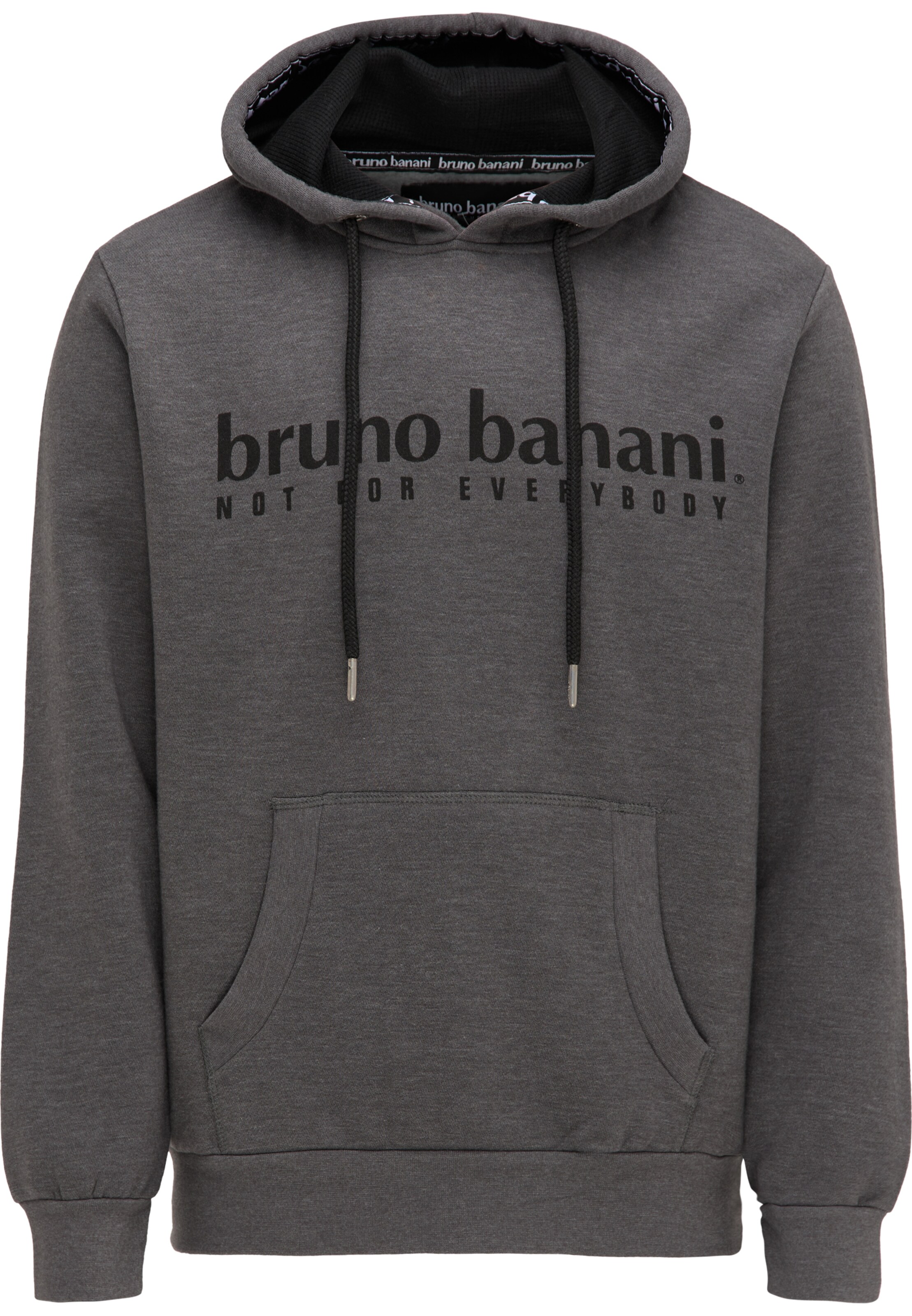 Bruno Banani Sweatshirt 'Daniels' in Graphite / Black, Item view