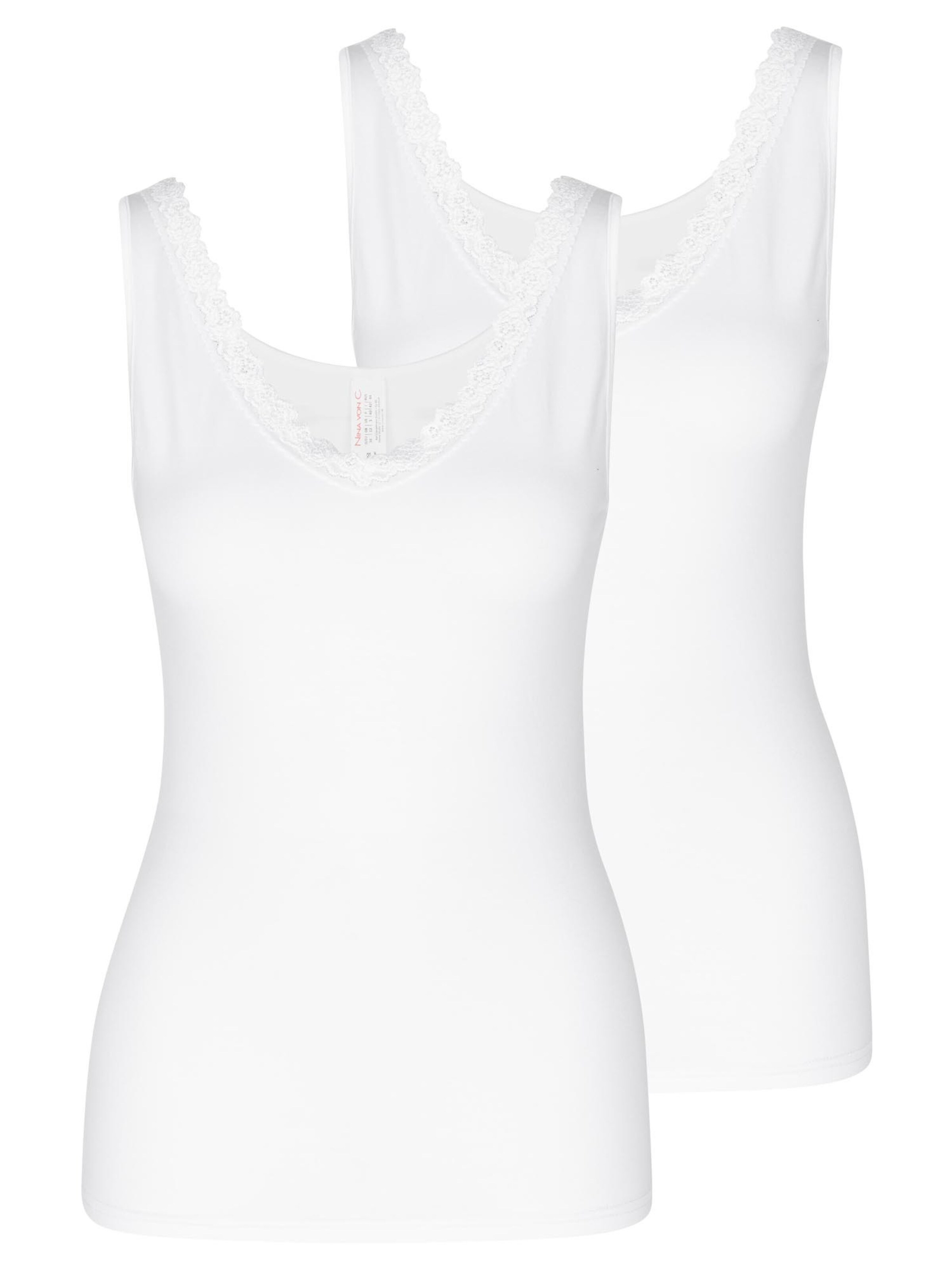 Nina von C. Undershirt 'Cosy' in White: front