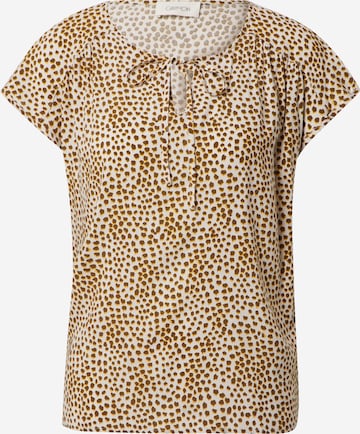 Cartoon Blouse in Brown: front