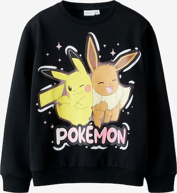 Felpa 'NKFJYD POKEMON' di NAME IT in nero: frontale