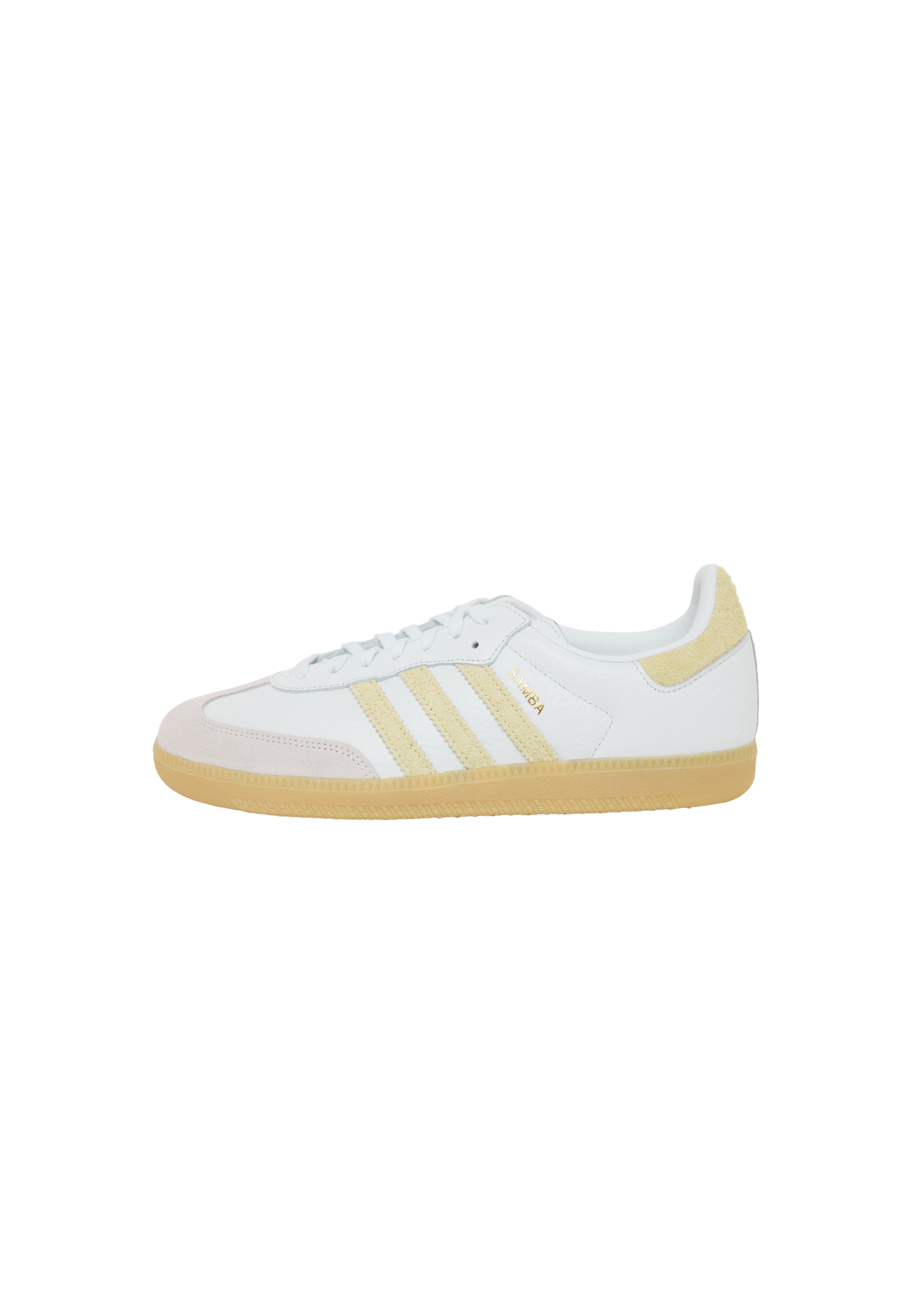 ADIDAS ORIGINALS Baskets basses 'SAMBA' en 35,5 en sable / jaune / blanc, Vue avec produit
