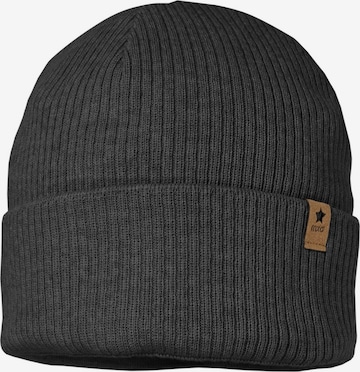 MAXIMO Beanie 'GOTS MINI-Mütze, Rippe Umschlagrand, Baumwollfleecefutter' in Grey: front