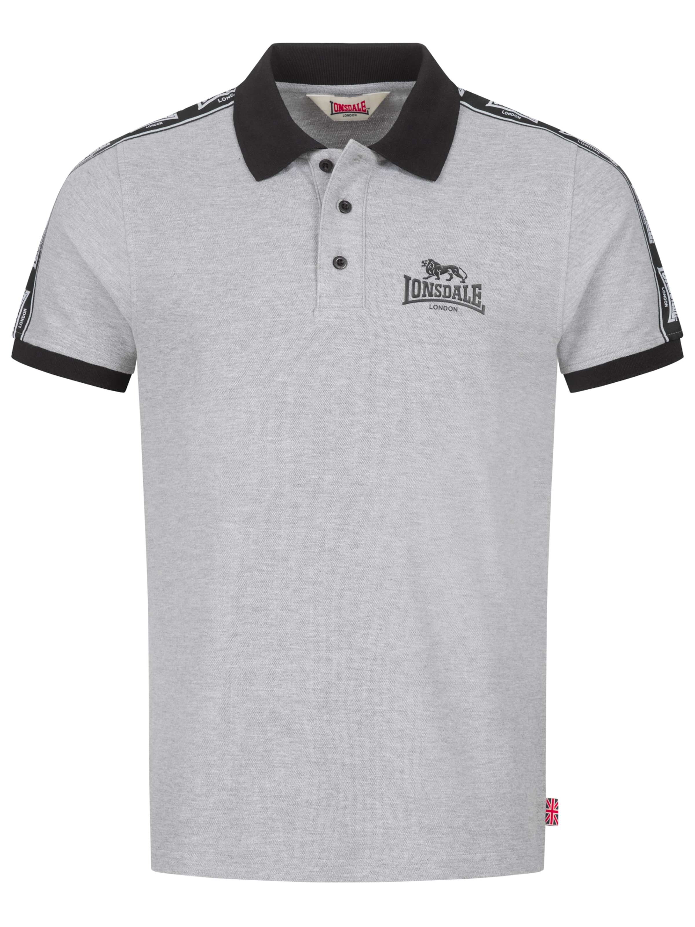 LONSDALE Poloshirt 'Setter' in Grau: Vorderseite