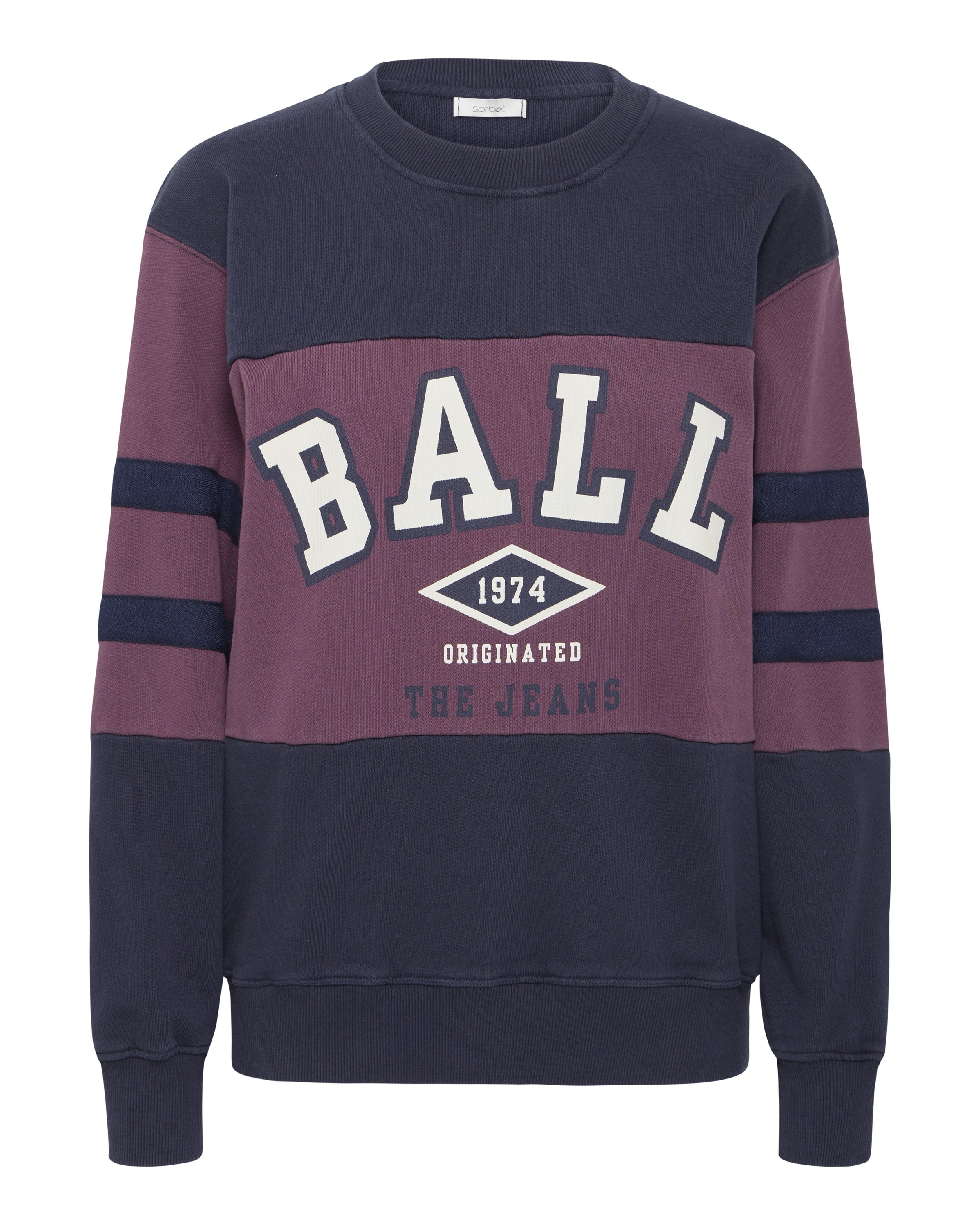Sweat-shirt 'Tomasso' Ball en violet : devant