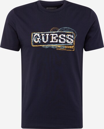 GUESS - Camisa em azul: frente