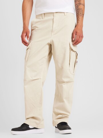 Loosefit Pantalon cargo 'AIDEN' Tommy Jeans en beige : devant
