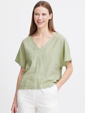 b.young Blouse 'Alakka' in Green: front