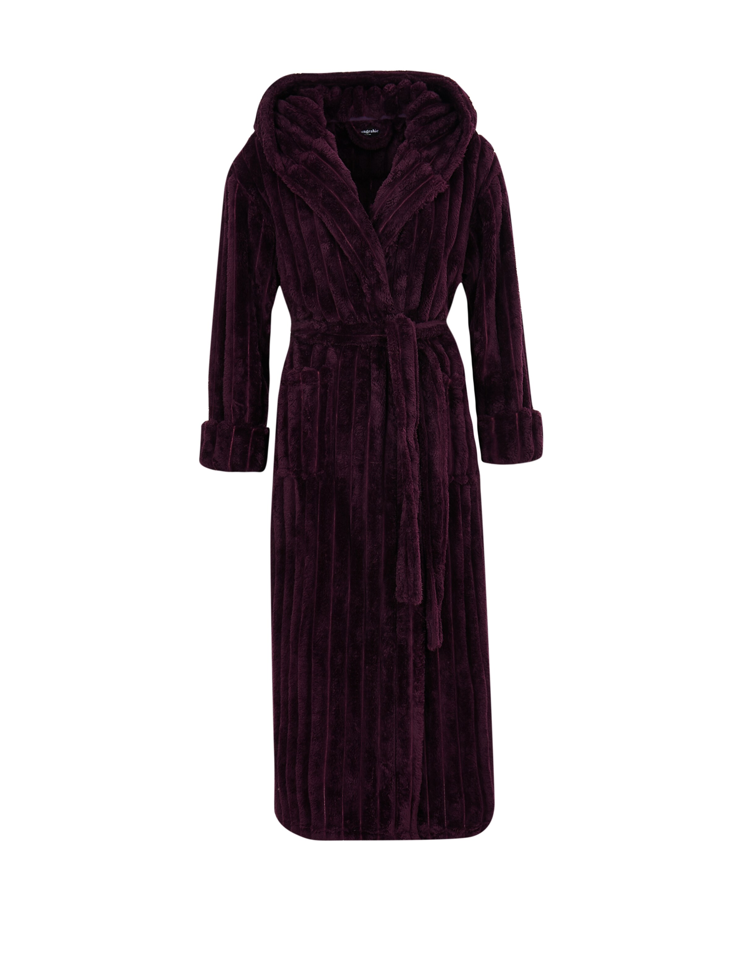 Loungeable Long Bathrobe in Purple: front