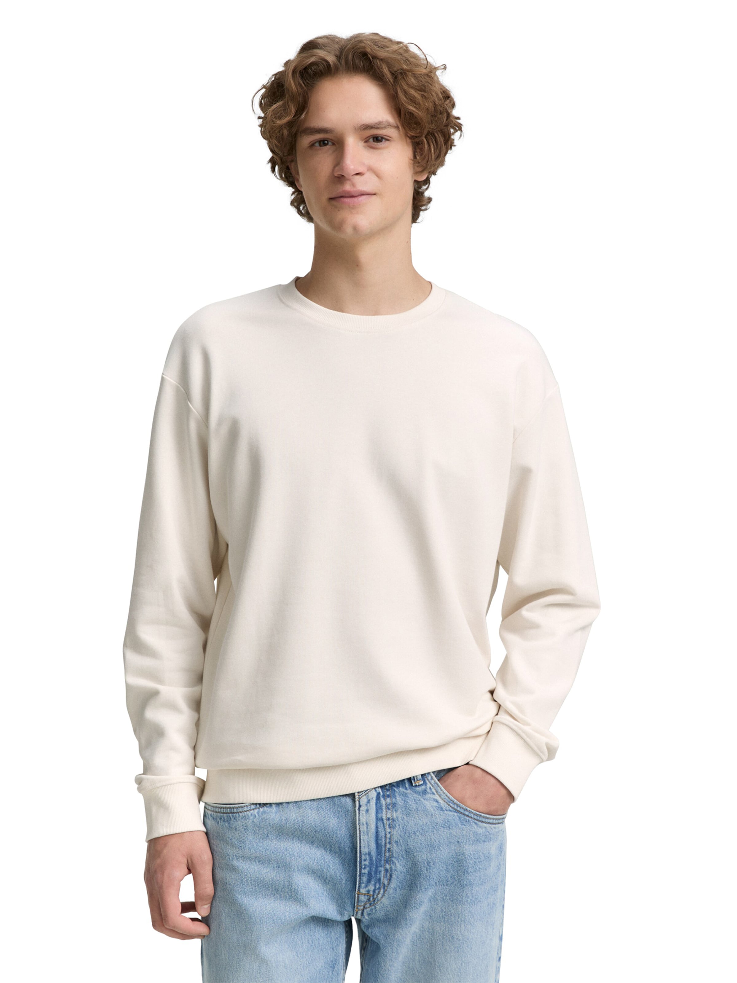 TOM TAILOR DENIM - Sudadera en blanco: frente
