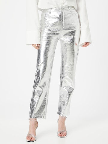 Warehouse Regular Pants in Silver: front