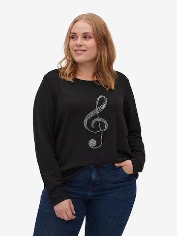 Zizzi Pullover 'VLUCCA' in Schwarz: predná strana