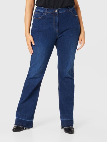 Persona by Marina Rinaldi Flared Jeans 'INES' in Blauw: voorkant