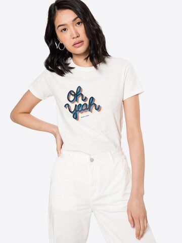 T-shirt 'YEAH' Wemoto en blanc : devant