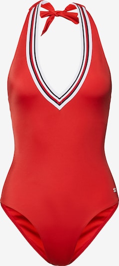 Tommy Hilfiger Underwear Jednodijelni kupaći kostim u crvena / crna / bijela, Pregled proizvoda