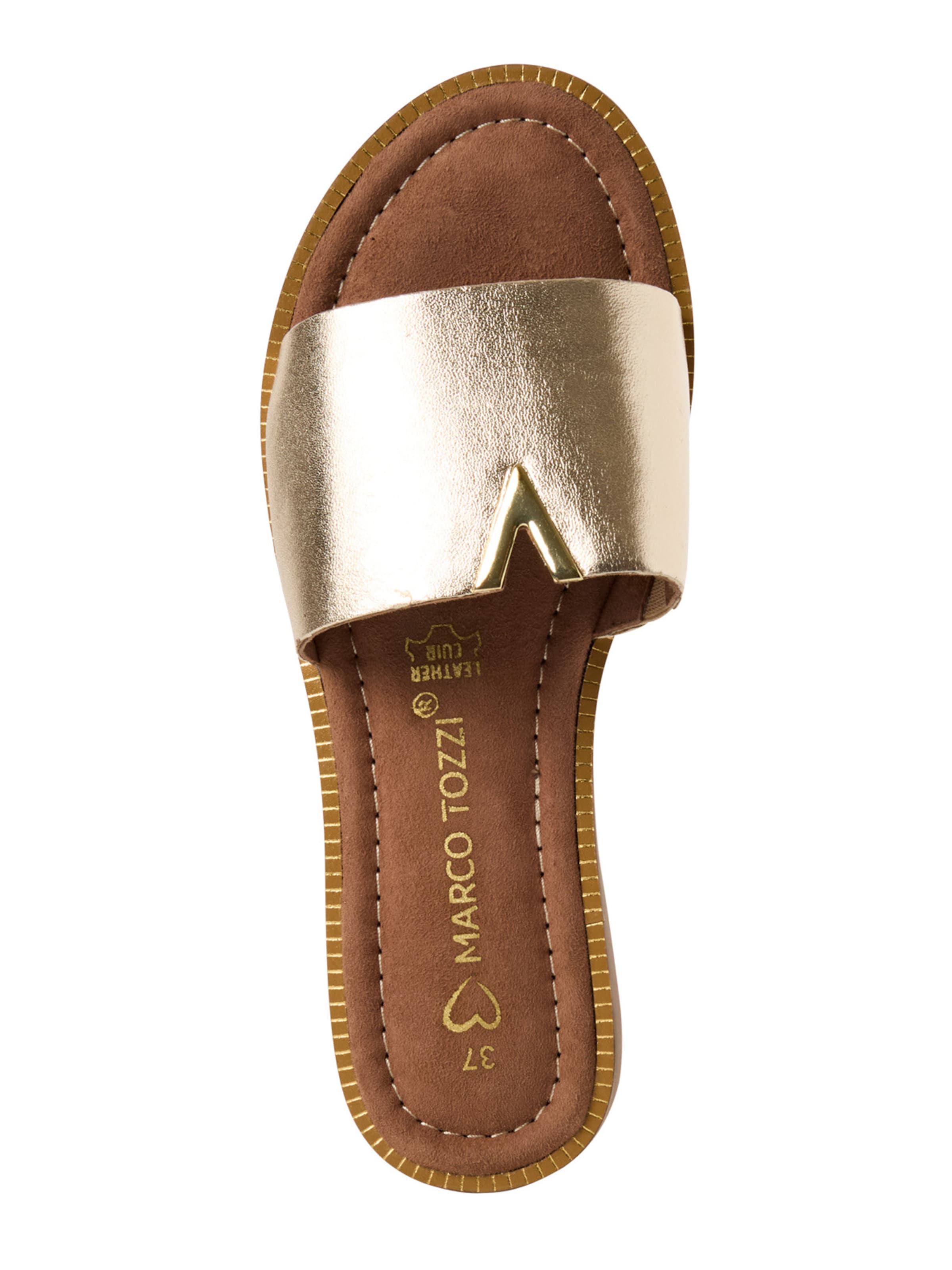 MARCO TOZZI Šľapky - Zlatá