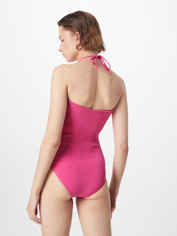 Seafolly Bustier Strój kąpielowy w kolorze różowy