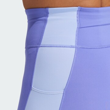 ADIDAS PERFORMANCE Skinny Sports trousers 'Own The Run Colorblock' in Blue