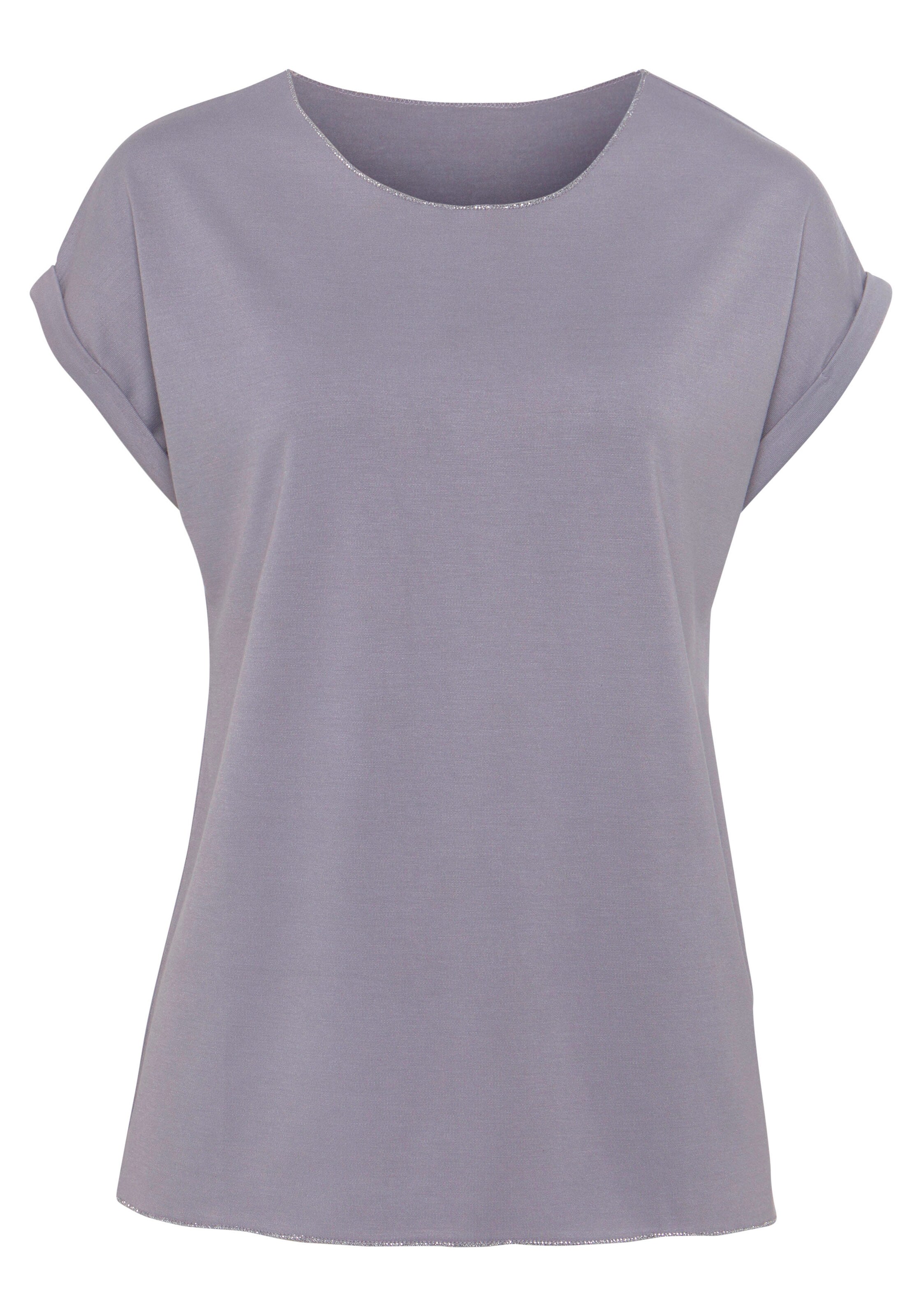 T-shirt LASCANA en violet : devant