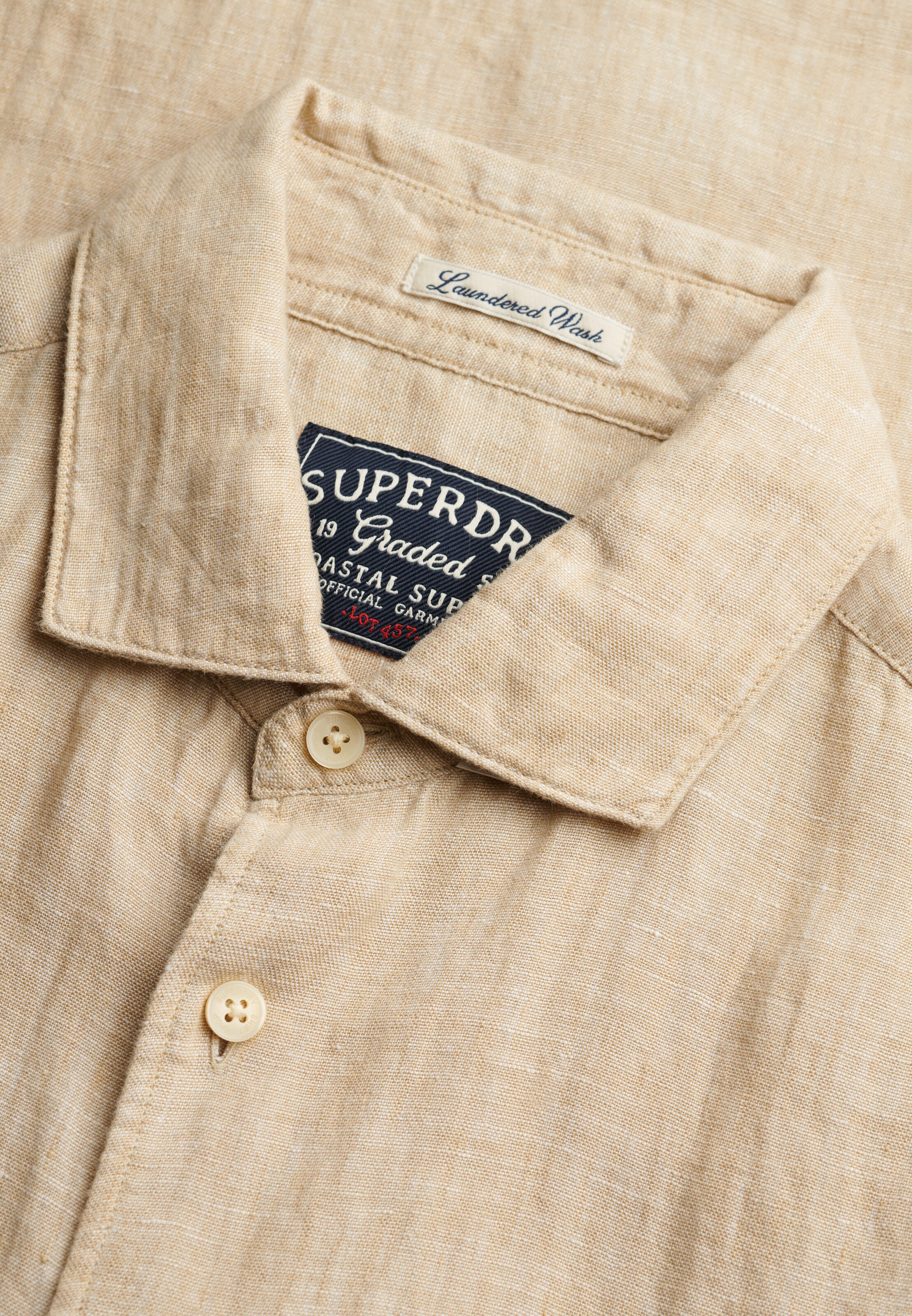 Superdry & Co Regular fit Button Up Shirt 'Riviera' in Brown