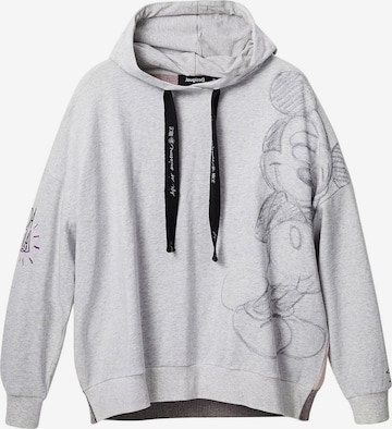 Sweat-shirt Desigual en gris : devant