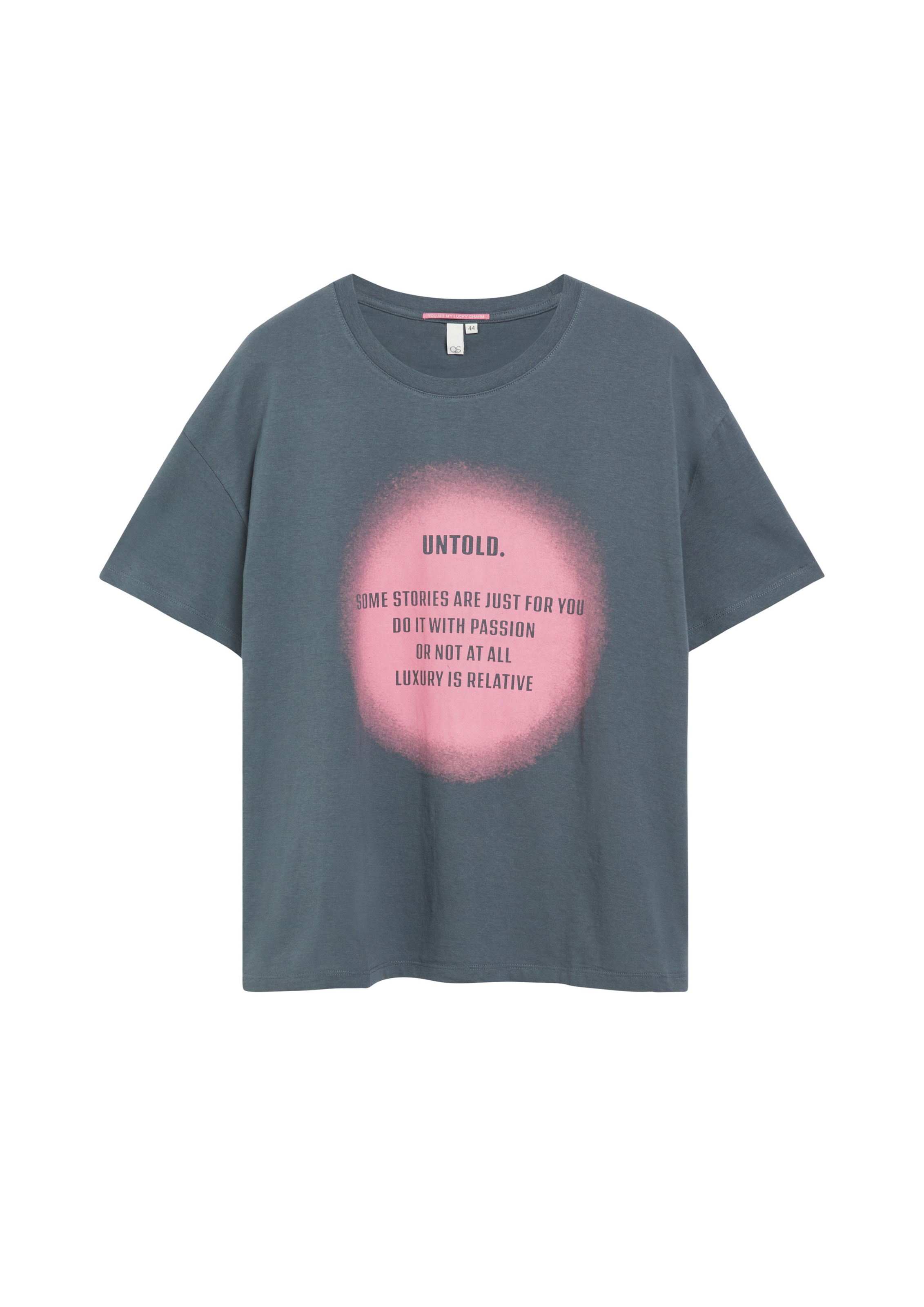 T-shirt QS en bleu : devant