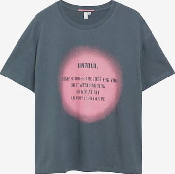 T-shirt QS en bleu : devant