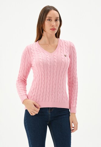 Pullover di Giorgio di Mare in rosa: frontale