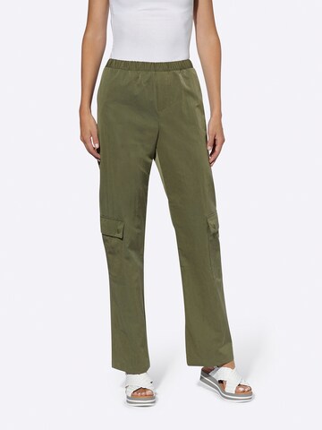 Regular Pantalon heine en vert : devant