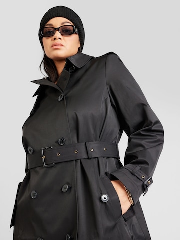 Palton de primăvară-toamnă de la Lauren Ralph Lauren Plus pe negru
