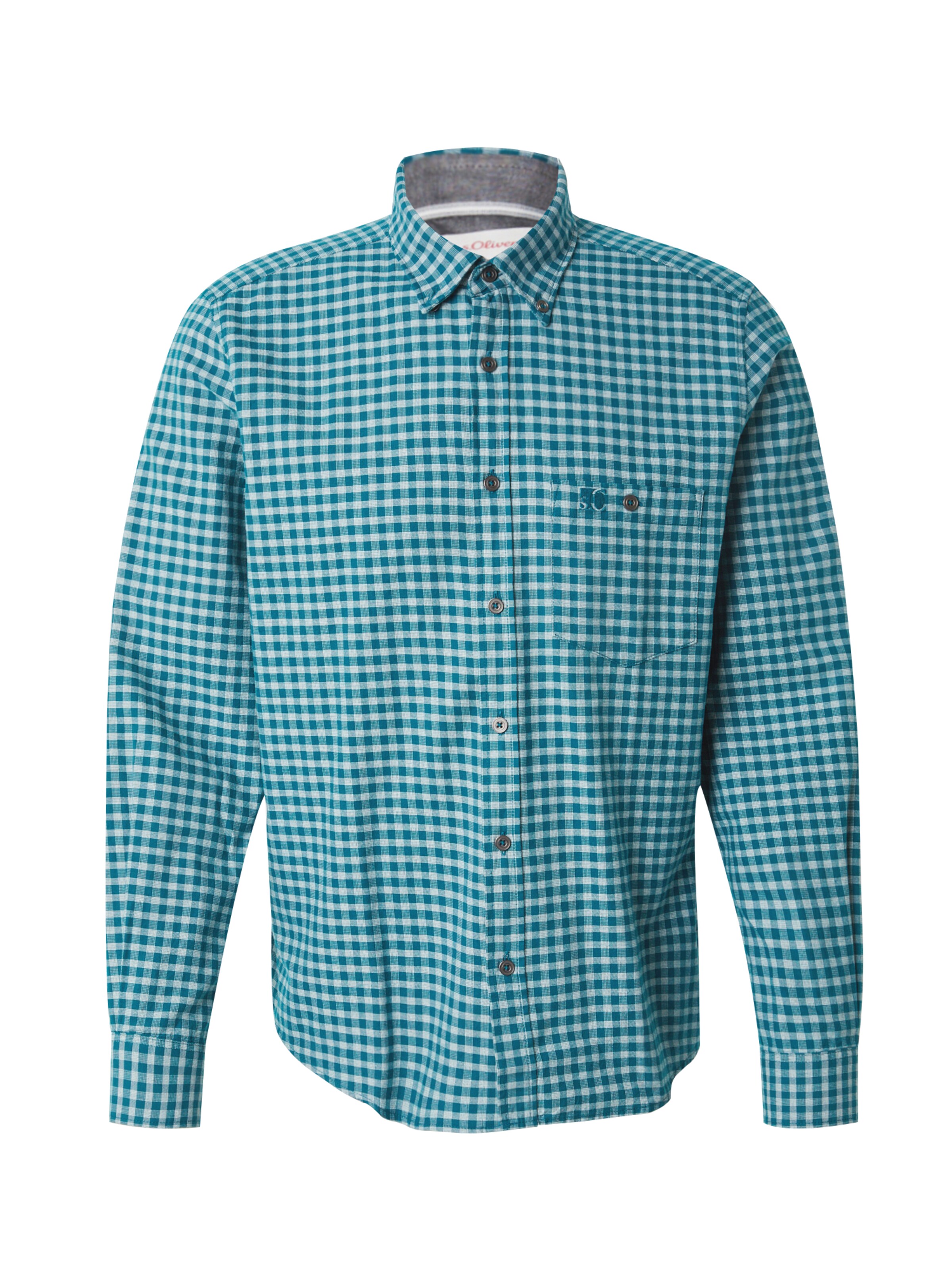s.Oliver - Regular Fit Camisa em verde: frente