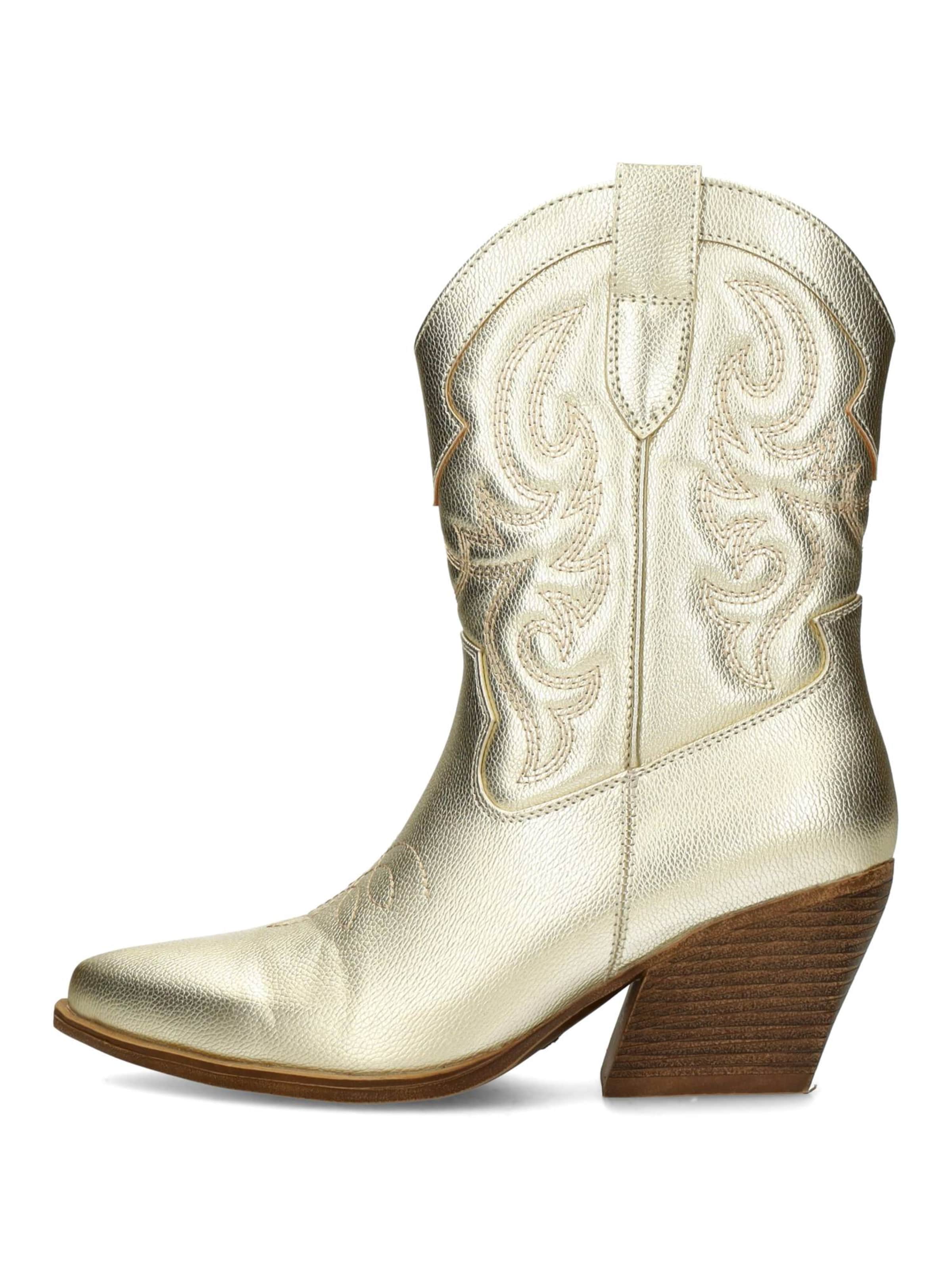 POSH by Poelman Cowboystiefel 'Juul' in Gold: Vorderseite