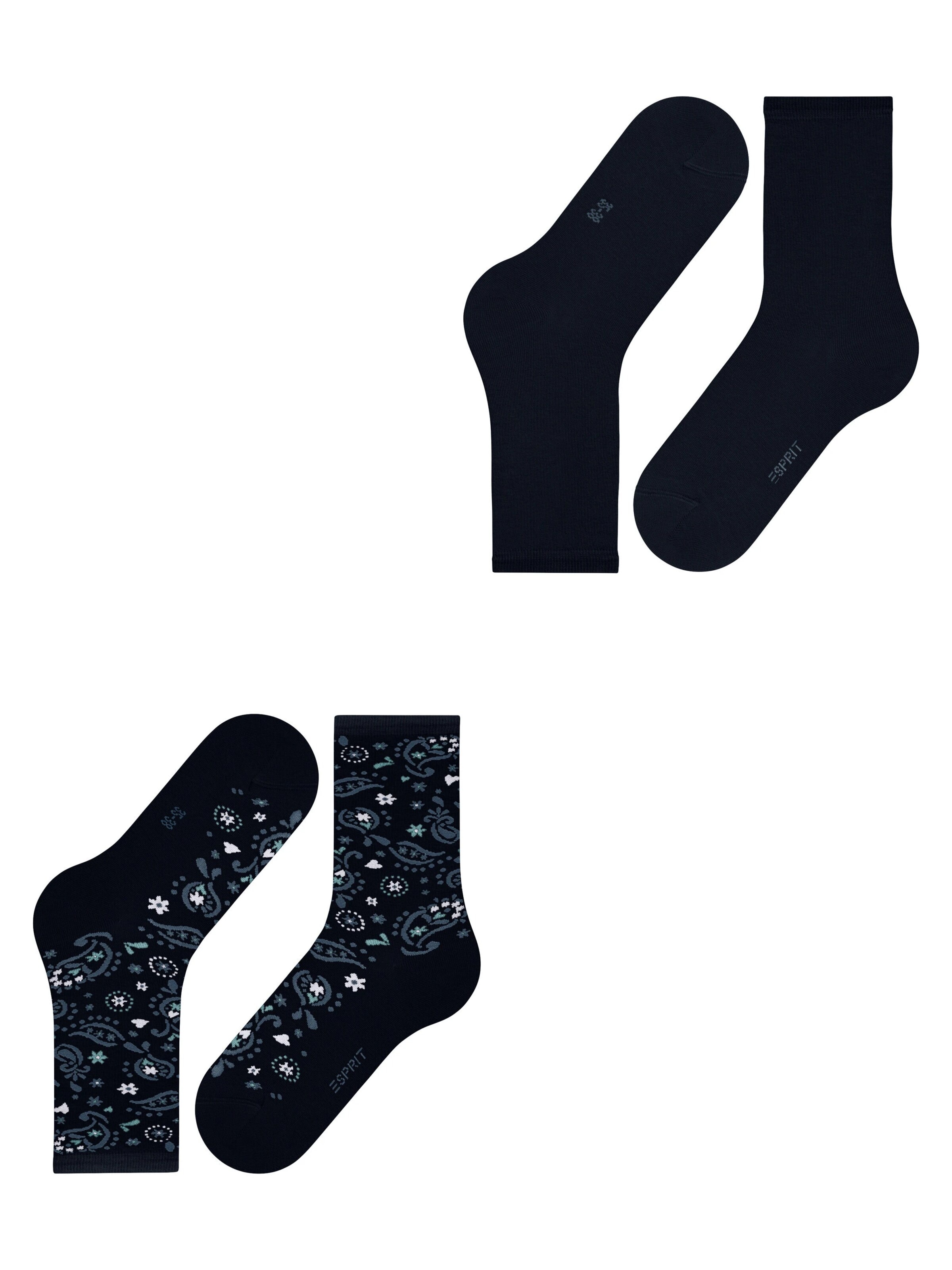 ESPRIT Socks 'Soft Paiyley 2-Pack' in Blue