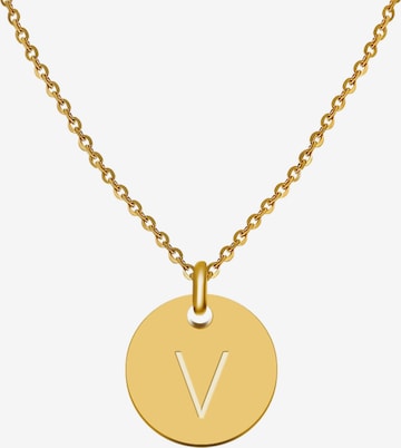 GOOD.designs Buchstabenkette 'V' in Gold: predná strana