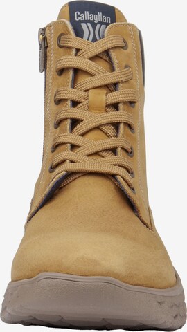 Callaghan Lace-Up Boots in Beige