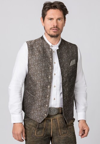 STOCKERPOINT Traditional Vest 'Edward' in Brown: front