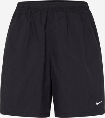 Nike Sportswear - Regular Calças 'Solo Swoosh' em preto: frente