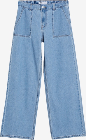 Bershka Wide leg Jeans in Blue: front