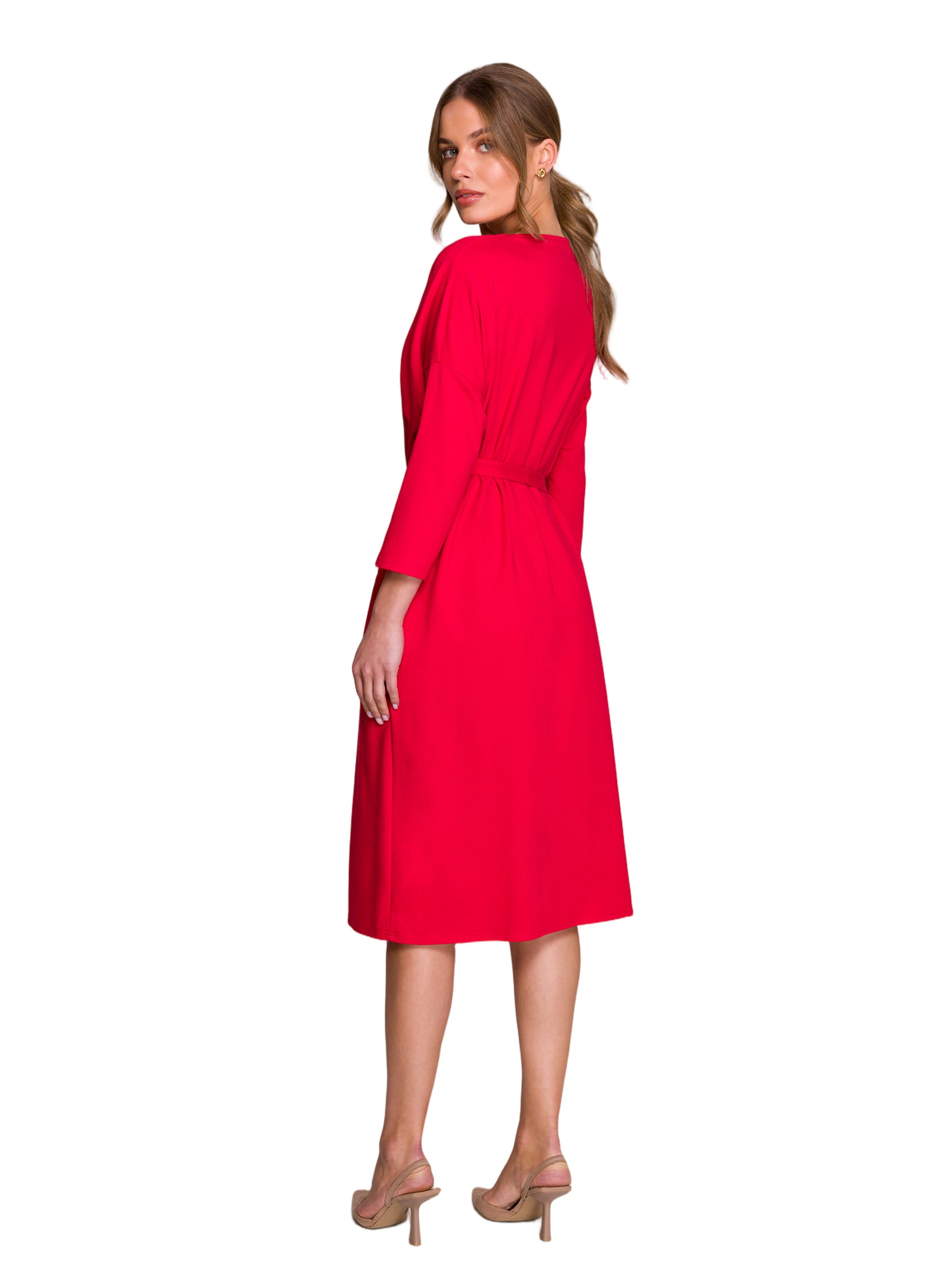 Stylove Sukienka 'Sukienka oversize z modalu' w kolorze czerwony