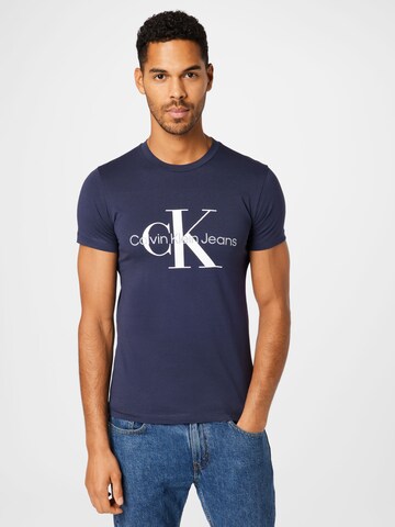 Calvin Klein Jeans Koszulka w kolorze niebieski: przód