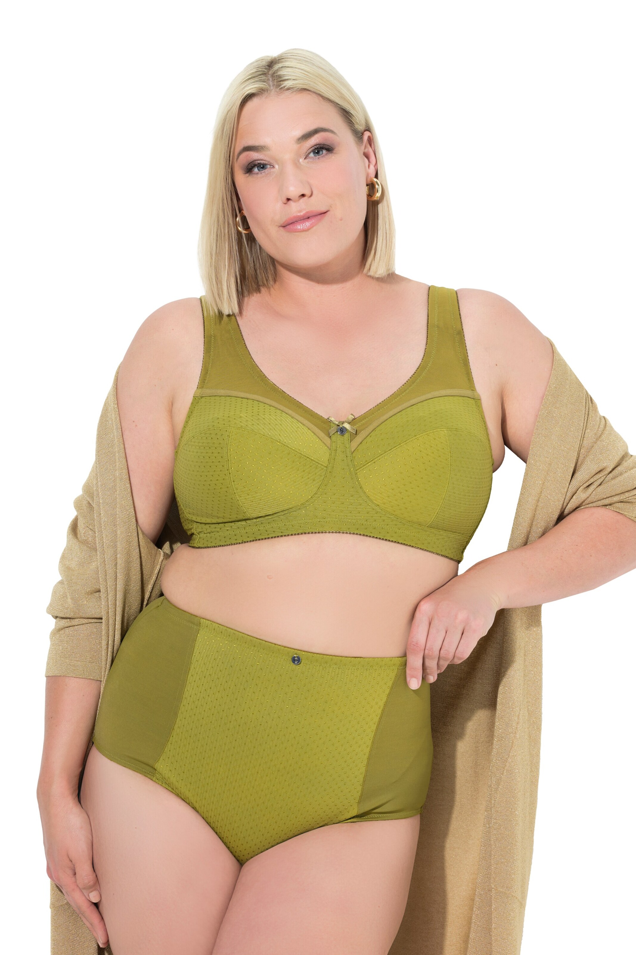 Ulla Popken Shaping Slip in Green: front