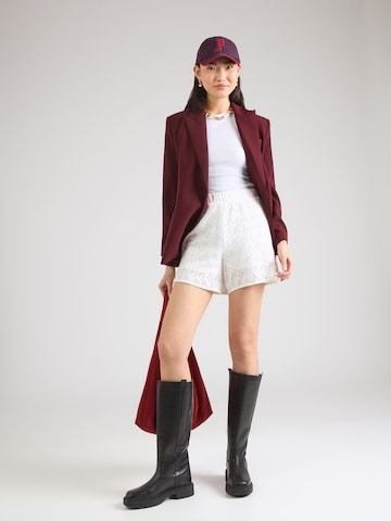 VILA Regular Pants 'VIAMALINA' in White