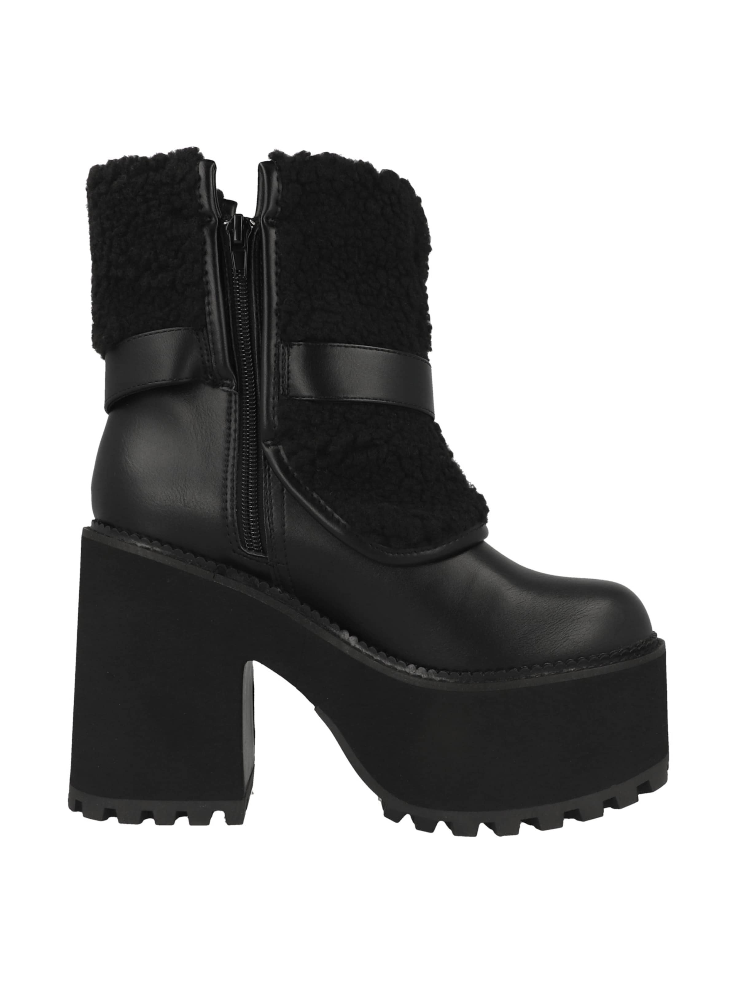 BUFFALO - Botas pelo tornozelo 'Killah Fold' em preto