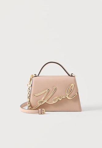 Karl Lagerfeld Torba za čez ramo 'K/Signature' | roza barva: sprednja stran